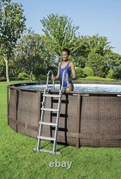 Coleman 18ft x 48in Power Steel Deluxe Above Ground Swimming Pool withPump