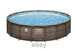 Coleman 18ft x 48in Power Steel Deluxe Series Above Ground Swimming Pool