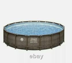 Coleman 18ft x 48in Power Steel Deluxe Series Above Ground Swimming Pool pickup