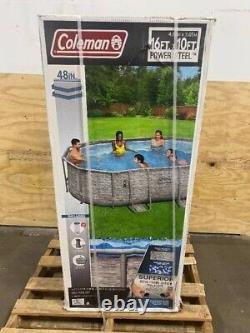 Coleman Power Steel 16 ft. X 42 in. Round Above Ground Pool Set with Ladder