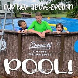 Coleman Power Steel 16 ft. X 42 in. Round Above Ground Pool Set with Ladder