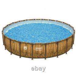 Coleman Power Steel 22 ft. X 52 in. Round Metal Frame Above Ground Pool Set