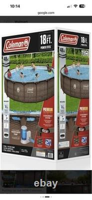 Coleman Power Steel Deluxe Above Ground Swimming Pool 18ft x 48in