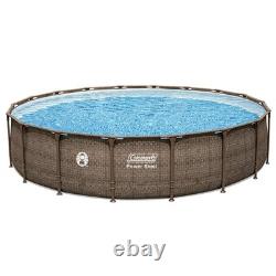 Coleman Power Steel Deluxe Above Ground Swimming Pool 18ft x 48in Fast Ship USA