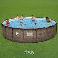 Coleman Power Steel Deluxe Above Ground Swimming Pool 18ft x 48in Fast Ship USA