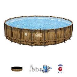 Coleman Power Steel Frame 22' X 52 Round Above Ground Pool Set With Cover