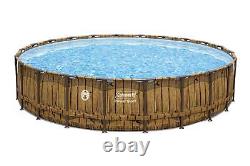Coleman Power Steel Frame 22' X 52 Round Above Ground Pool Set With Cover