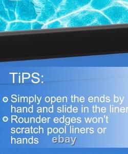 Coping Strips for Overlap Above Ground Pool Liners Swimming Plastic Qty 61 15.74