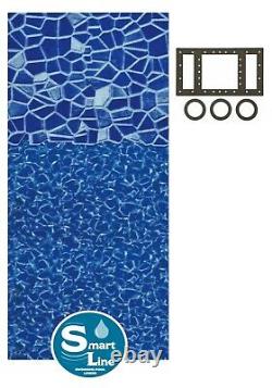 Cracked Glass Overlap Swimming Pool Liner with Gasket Kit (Choose Size & Gauge)