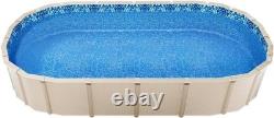 Cushioned 12 x 24 ft Overlap Pool Liner for 48-54 Inch Walls Durable & Stylish