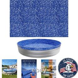 Durable 10 ft Heavy Vinyl Pool Liner for Above-Ground Pools Wrinkle-Free Fit