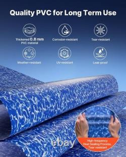 Durable 10 ft Heavy Vinyl Pool Liner for Above-Ground Pools Wrinkle-Free Fit