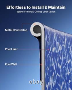 Durable 10 ft Heavy Vinyl Pool Liner for Above-Ground Pools Wrinkle-Free Fit