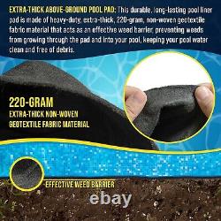 Durable 24-Foot Above-Ground Pool Liner Pad Prevents Punctures & Comforts Feet