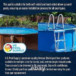 Durable 24-Foot Above-Ground Pool Liner Pad Prevents Punctures & Comforts Feet