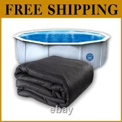 Easy Install 28' Round Pool Liner Pad Protects Bottom & Enhances Comfort