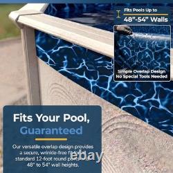 Evening Bay 12-ft Round Overlap Pool Liner for Above-Ground Steel Wall Pools
