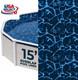 Evening Bay 15-Ft Round Overlap Pool Liner Weather-Resistant Vinyl