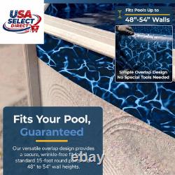 Evening Bay 15-Ft Round Overlap Pool Liner Weather-Resistant Vinyl