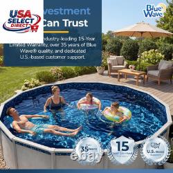 Evening Bay 15-Ft Round Overlap Pool Liner Weather-Resistant Vinyl