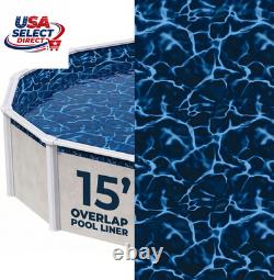 Evening Bay 15-Ft Round Overlap Pool Liner Weather-Resistant Vinyl