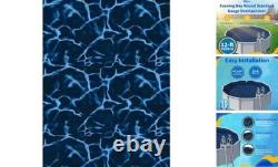 Evening Bay Overlap 12 ft Round Pool Liner for Above-Ground Steel Wall Pools