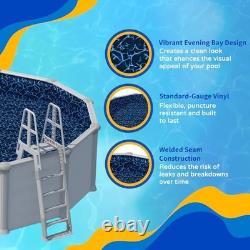 Evening Bay Overlap 12 ft Round Pool Liner for Above-Ground Steel Wall Pools