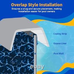 Evening Bay Overlap 12 ft Round Pool Liner for Above-Ground Steel Wall Pools