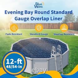 Evening Bay Overlap 12 ft Round Pool Liner for Above-Ground Steel Wall Pools