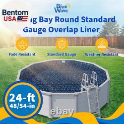 Evening Bay Overlap 24 Ft round Pool Liner for Above-Ground Steel Wall Pools W