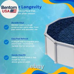 Evening Bay Overlap 24 Ft round Pool Liner for Above-Ground Steel Wall Pools W