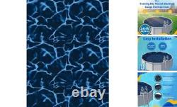 Evening Bay Overlap 24 ft Round Pool Liner for Above-Ground Steel Wall 24-FT