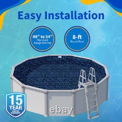 Evening Bay Overlap 8 Ft round Pool Liner for Above-Ground Steel Wall Pools We