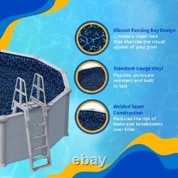 Evening Bay Overlap 8 Ft round Pool Liner for Above-Ground Steel Wall Pools We