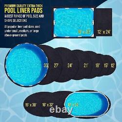 Extra-Thick 12-Foot x 24-Foot Above Ground Pool Liner Pad Easy Installation