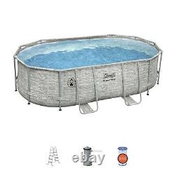 FREE SHIP NEW Coleman Power Steel 16 x 10 x 48 Oval Pool Set with Pump & Ladder