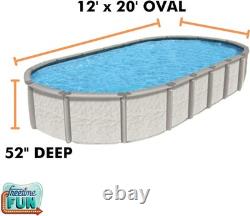 FreeTime Fun AG 12'x20' Oval 52 Deep Multi-Bead Liner Azure Peak