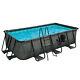 Funsicle 13' x 7' x 39 Oasis Rectangle Outdoor Above Ground Swimming Pool, Gray