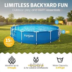 Funsicle 15' x 36 Outdoor Activity Round Frame Above Ground Swimming Pool Set Funsicle 15' x 36 Outdoor Activity Round Frame Above Ground Swimming Pool Set