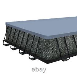 Funsicle 32'x16'x52 Oasis Rectangle Outdoor Above Ground Swimming Pool, Gray
