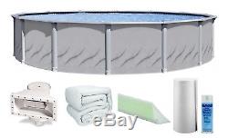 Galleria Above Ground Swimming Pool with Liner, Guard, Cove, Wall Foam with Spray