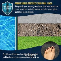 Ground Shield 12x24 Rectangle Pool Liner Pad Eco-Friendly & Puncture Resistant