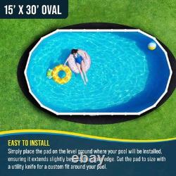 Ground Shield 15x30ft Heavy Duty Oval Pool Liner Pad for Above Ground Pools