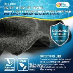Ground Shield 16-Foot X 32-Foot Oval Heavy Duty Pool Liner Pad for above Ground