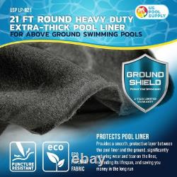 Ground Shield 21-Ft Round Pool Liner Pad Eco-Friendly Weed Barrier & Protector