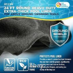 Ground Shield Round Pool Liner Pad 24 Foot Heavy Duty Above Ground Weed Barrier