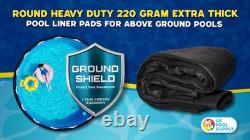Ground Shield Round Pool Liner Pad 24 Foot Heavy Duty Above Ground Weed Barrier