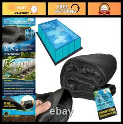 Heavy-Duty 12' x 24' Rectangle Pool Liner Pad Ground Shield, Durable Protectio