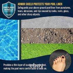 Heavy-Duty 12' x 24' Rectangle Pool Liner Pad Ground Shield, Durable Protectio