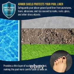 Heavy Duty 12x24 Rectangle Pool Liner Pad Protects, Prevents Punctures, Eco-Fr